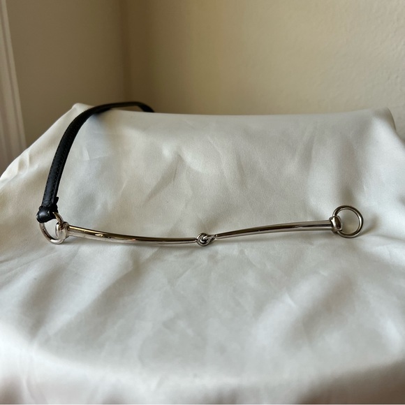 AUTHENTIC RETIRED GUCCI horsebit skinny Belt - GUCCI Belt Leather Black - Picture 4 of 16